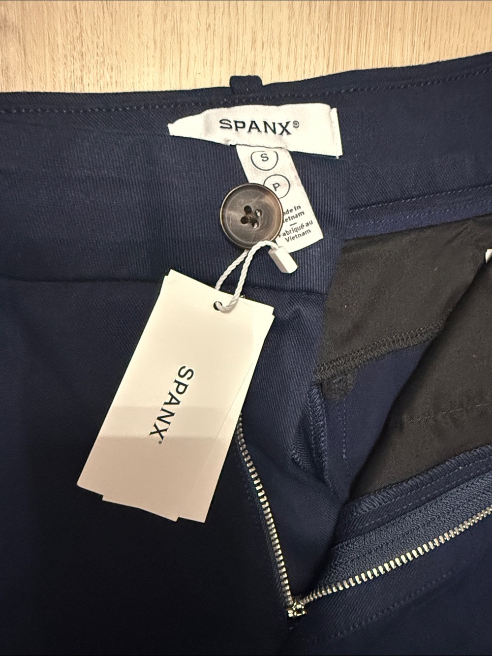 SPANX Navy High-Waist Ponte Pencil Skirt